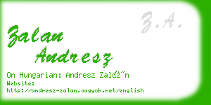 zalan andresz business card